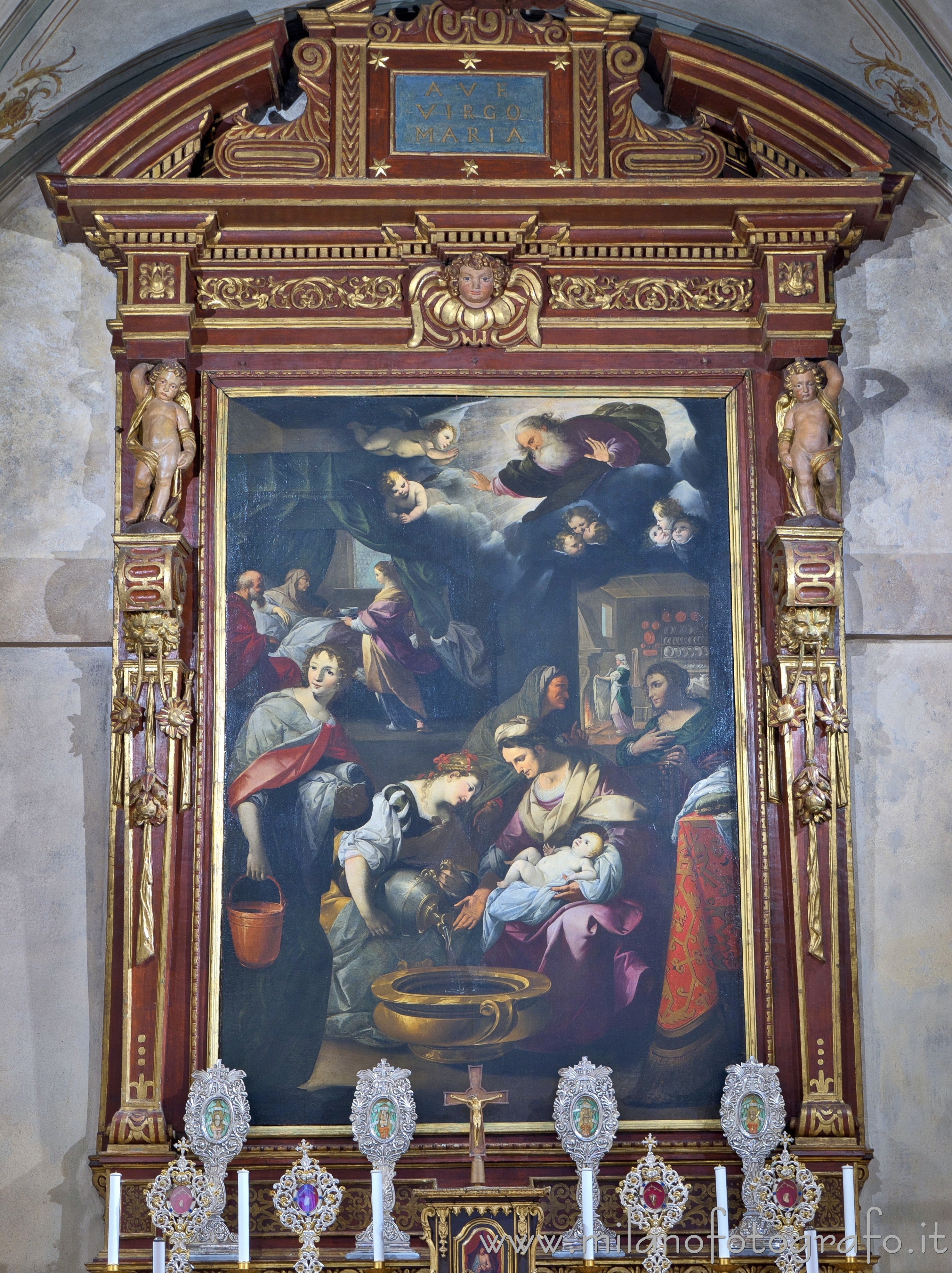 Milano - Ancona dell'altare del Santuario di Santa Maria Nascente in Lampugnano - Foto a piena risoluzione